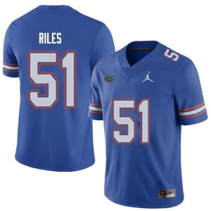 Men's Florida Gators #51 Antonio Riles NCAA Jordan Brand Royal Authentic Stitched College Football Jersey LKM2062OR